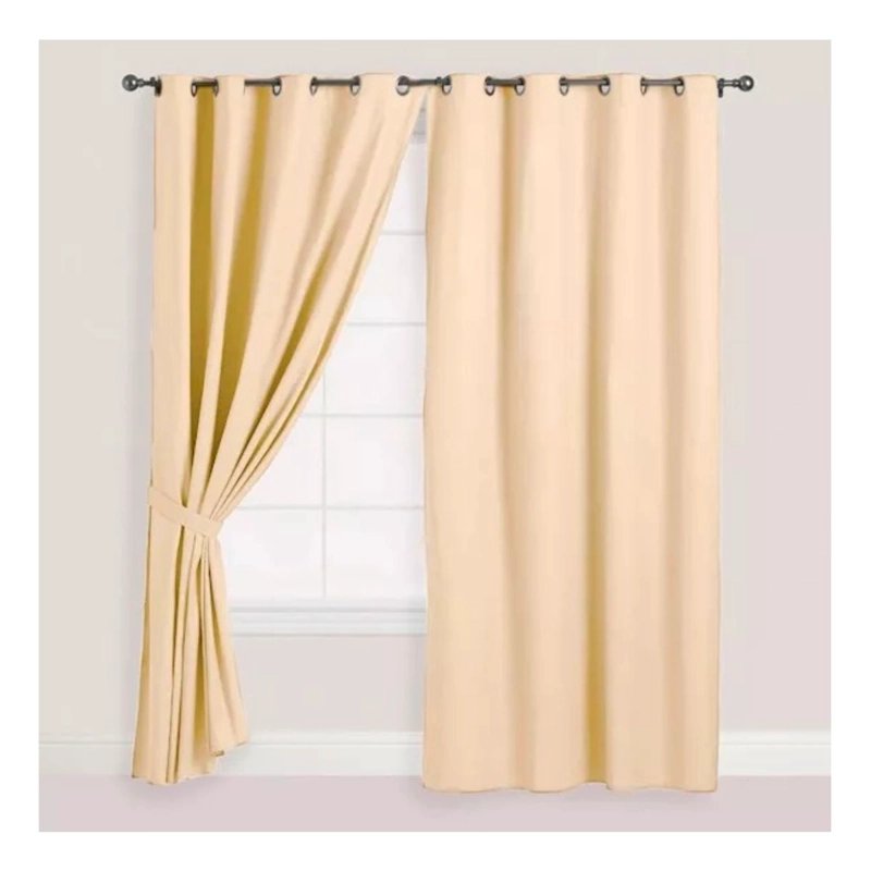 CORTINA DE PAÑO SEMI BLACKOUT 140X240CM 2 PAÑOS- BEIGE - 2
