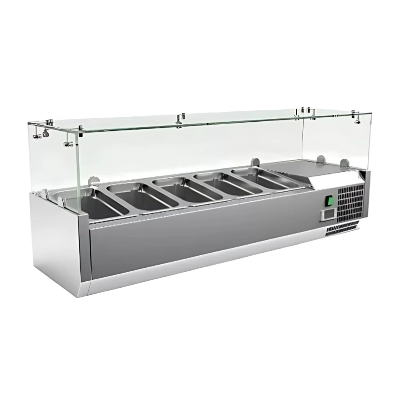 VITRINA REFRIGERADA SALSERA SOBREMESA 140CM, BOZZO - 1