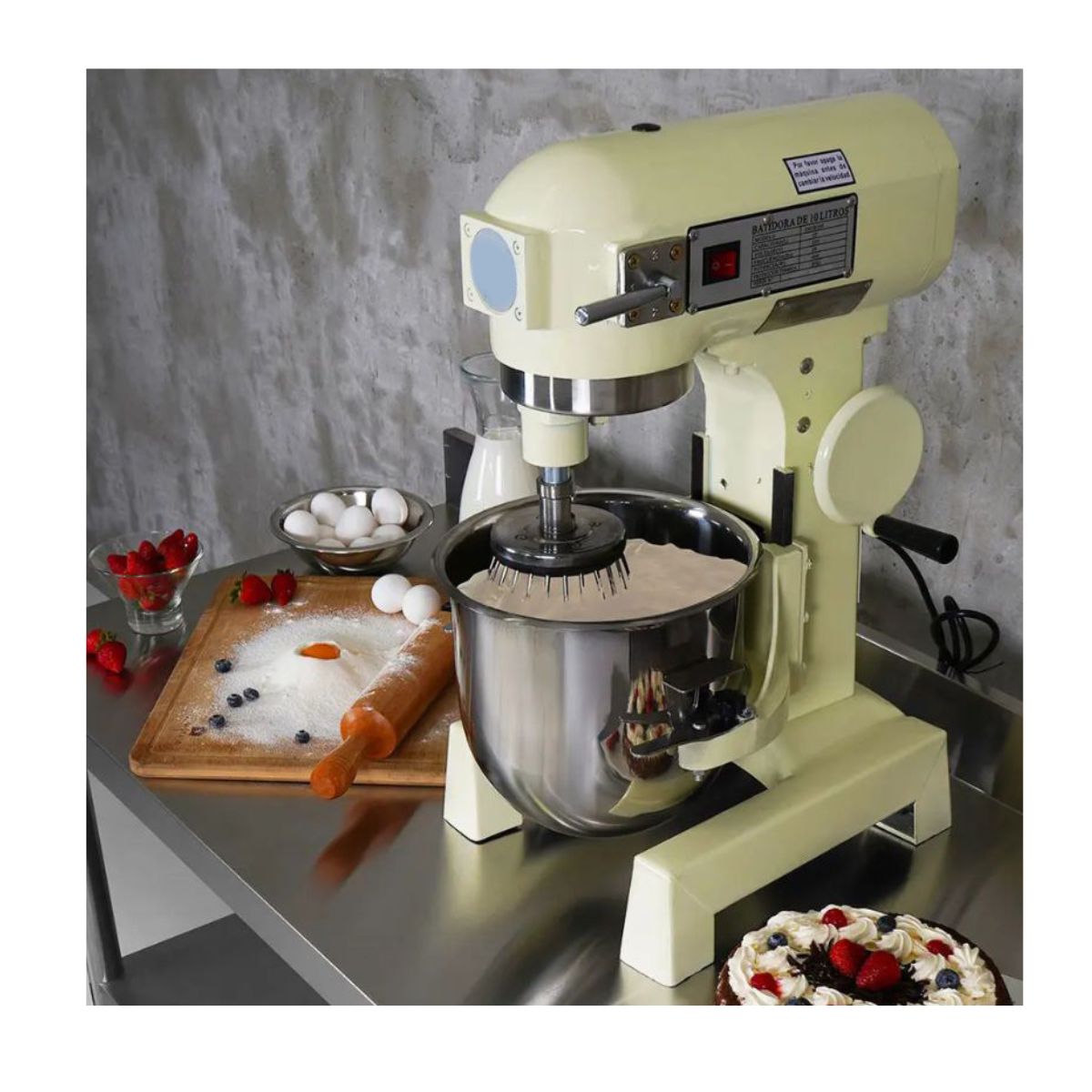 BATIDORA INDUSTRIAL B-20, 20 LITROS 1 HP- BOZZO - 3