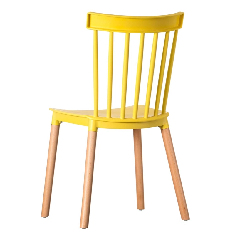 PACK 6 SILLAS WINDSOR COMEDOR, TERRAZA, RESTAURANT- AMARILLA - 3