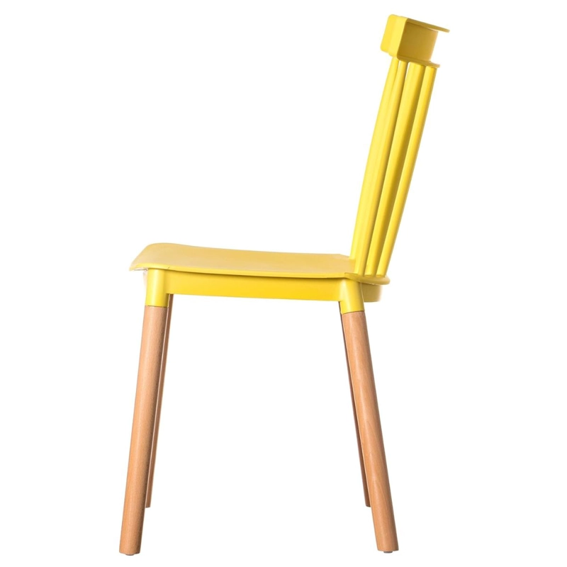 PACK 6 SILLAS WINDSOR COMEDOR, TERRAZA, RESTAURANT- AMARILLA - 4