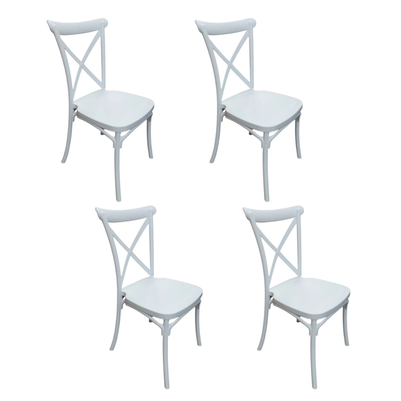 PACK 4 SILLAS CROSSBACK BLANCAS - 6