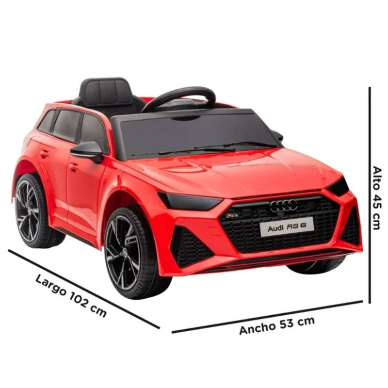 AUTO ELE CTRICO AUDI RS6- ROJO - 5