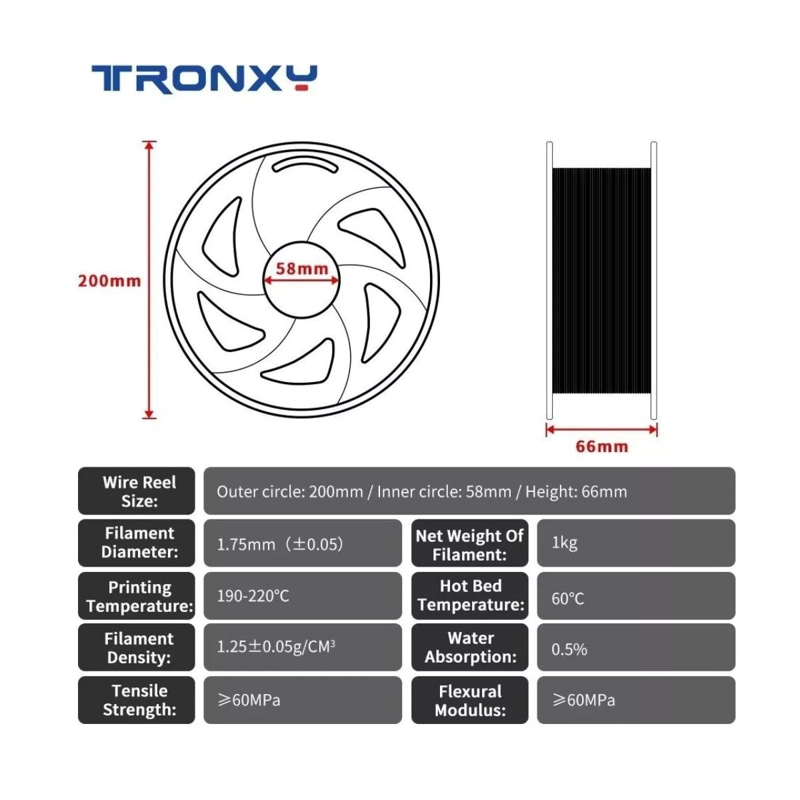 FILAMENTO HIGH SPEED PETG TRONXY - BLANCO - 4