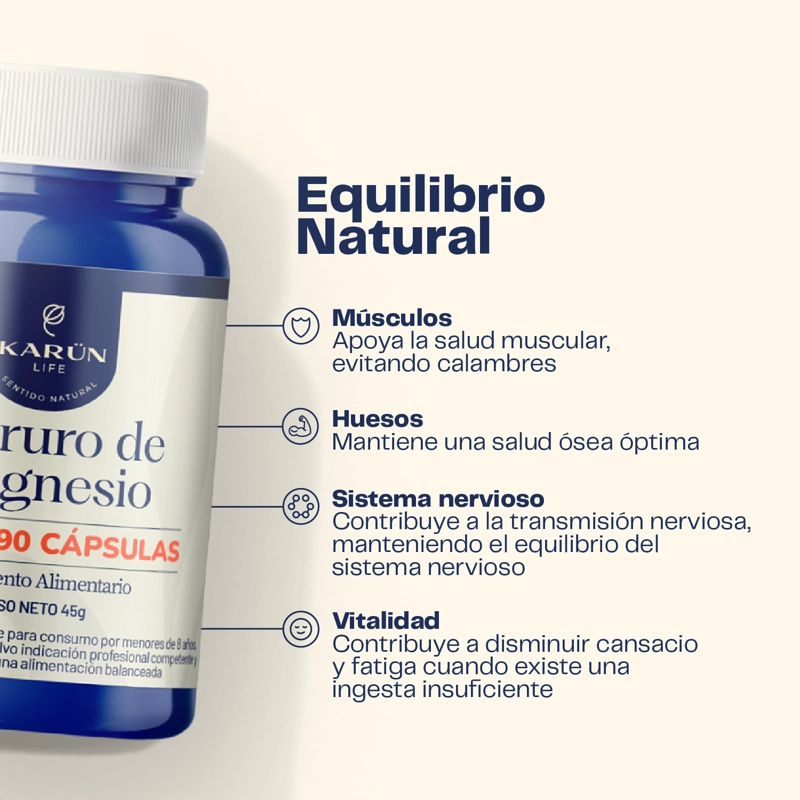 CLORURO DE MAGNESIO 90 CAPSULAS 500 MG - 3