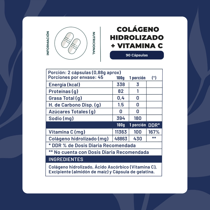 COLAGENO HIDROLIZADO + VIT C PACK PREMIUM/3 FRASCOS/270 CAP - 2
