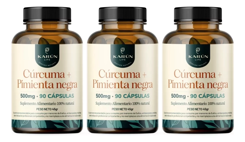 CURCUMA PREMIUM PACK - 3 FRASCOS (270 CAPSUSLAS) - 1
