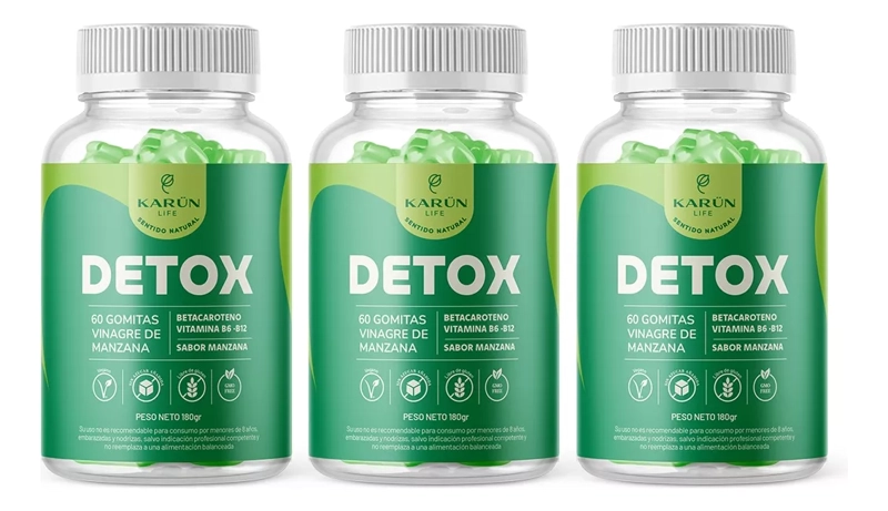 DETOX VINAGRE DE MANZANA | VITA B6 Y B12 | 3 X60 UNIDADES - 1