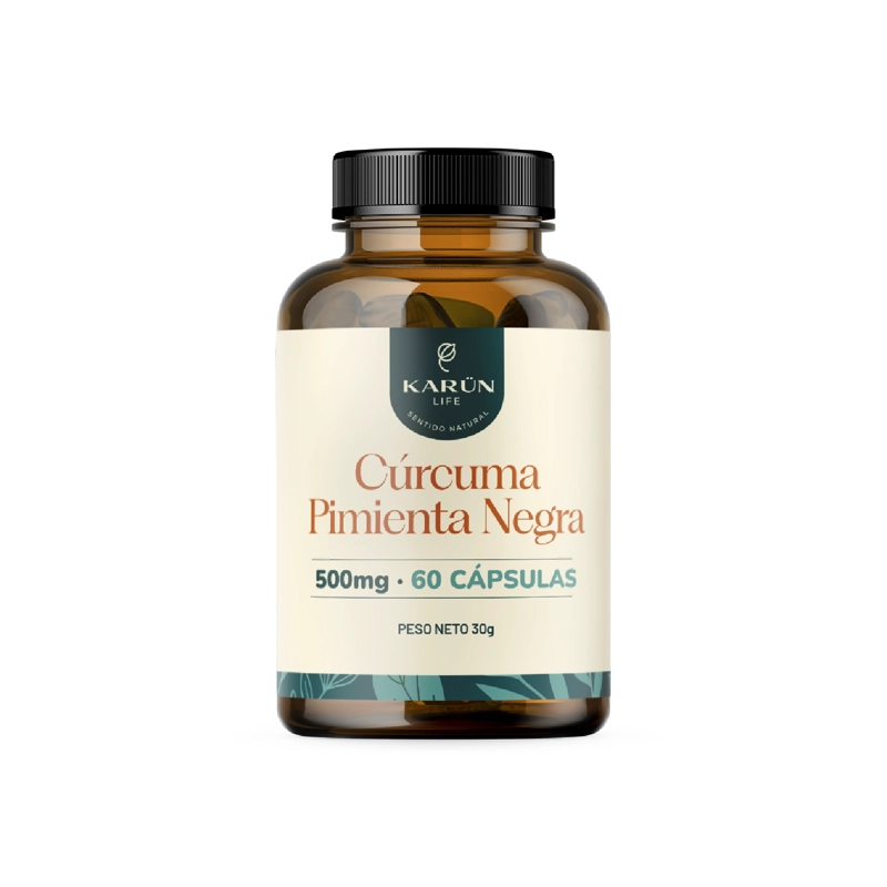 CURCUMA + PIMIENTA 60 CAPSULAS 550 MG - 1