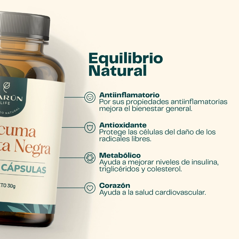 CURCUMA + PIMIENTA 60 CAPSULAS 550 MG - 3