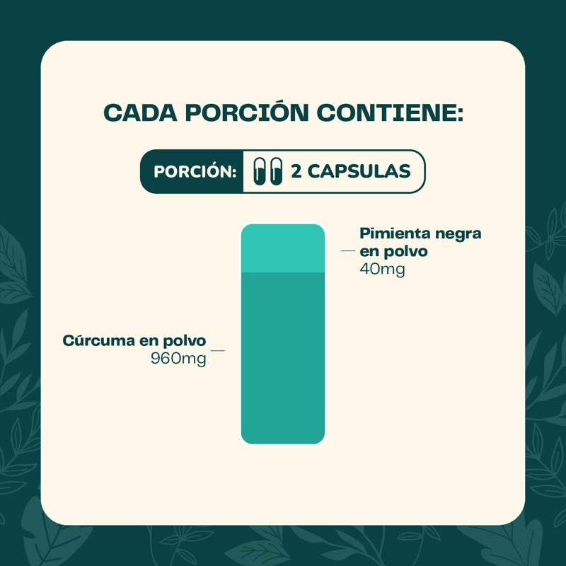 CURCUMA + PIMIENTA 60 CAPSULAS 550 MG - 5