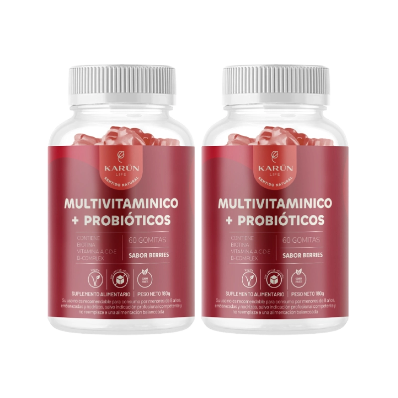 Pack x2 Multivitamínico + probióticos Gomitas - 1