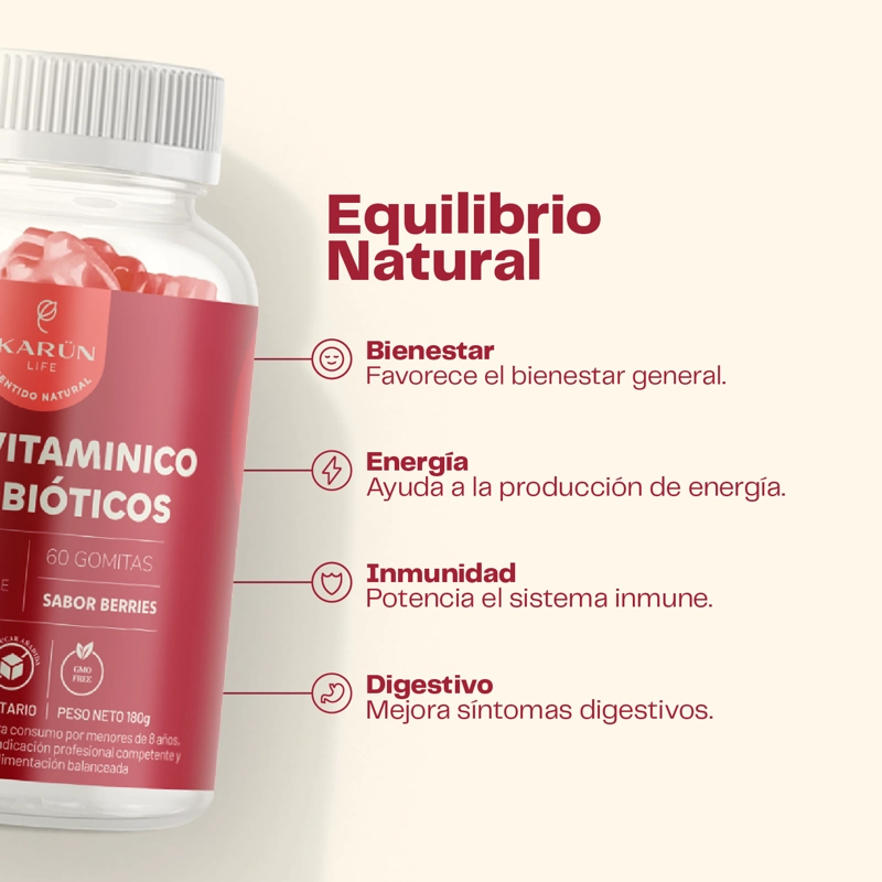 Pack x2 Multivitamínico + probióticos Gomitas - 3