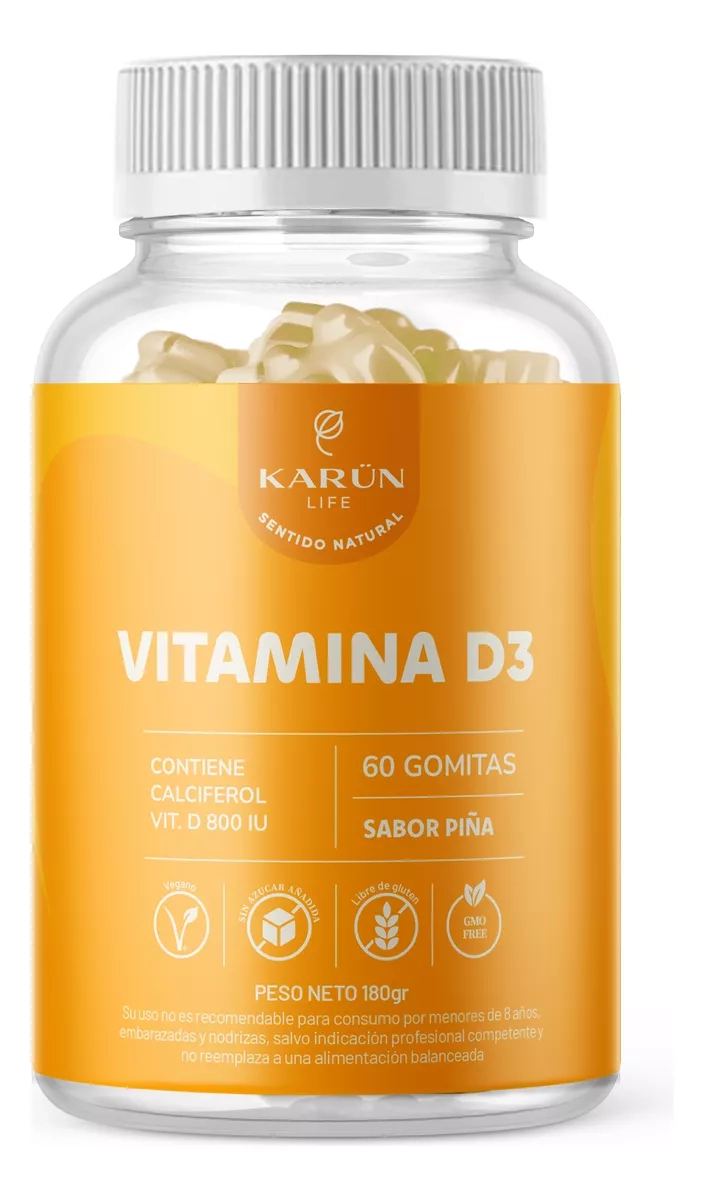 VITAMINA D3 800UI | 60 UNIDADES | KARUNLIFE - 1