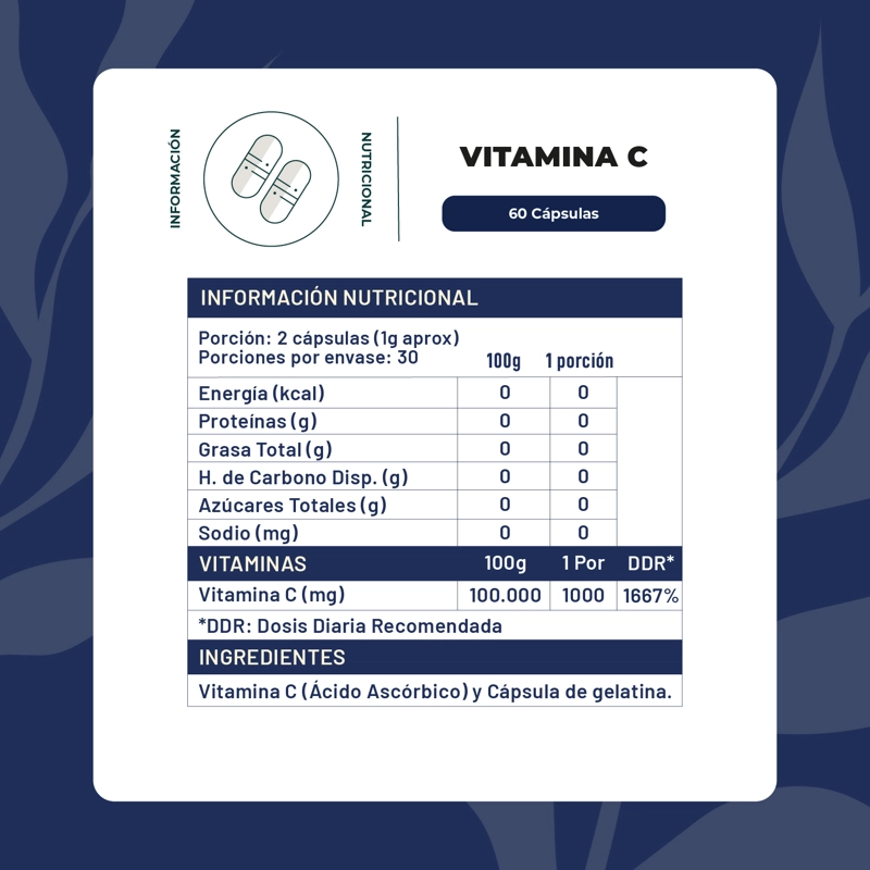 VITAMINA C 60 CAPSULA 500 MG - 2