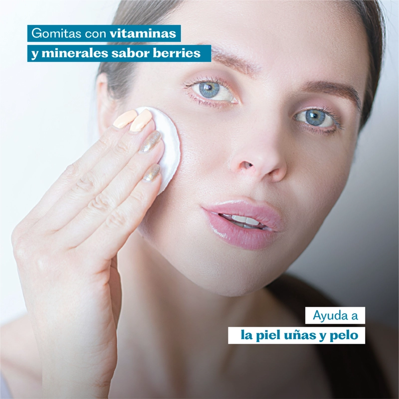BIOTINA HAIR NAILS & SKIN GOMITAS | PELO UÑAS PIEL 2X 60 UNI - 6