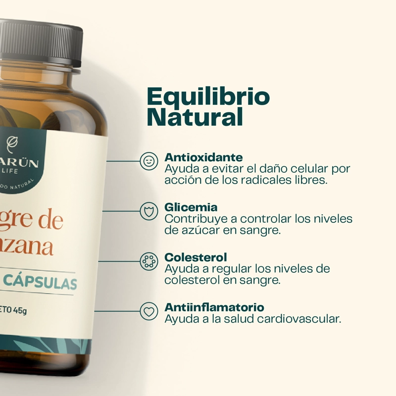 VINAGRE DE MANZANA 90 CAPSULAS 345 MG - 3