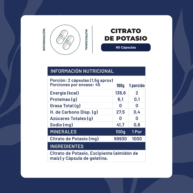 CITRATO DE POTASIO 90 CAPSULAS 550 MG - 2