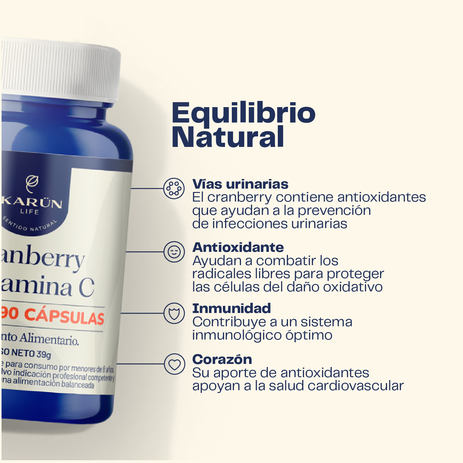 CRANBERRY + VITAMINA C 90 CAPSULAS 500 MG - 3