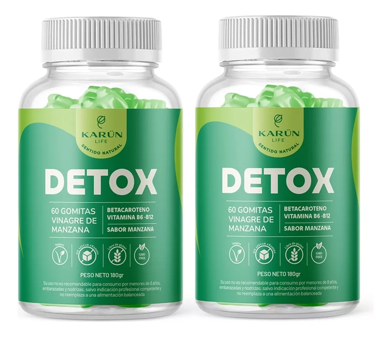 GUMMIES DETOX VINAGRE DE MANZANA | VITA B6 Y B12 | 2X60 UNI - 1
