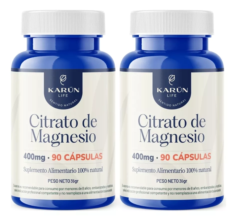 PACK 2 CITRATO DE MAGNESIO PREMIUM PARA 6 MESES - 1