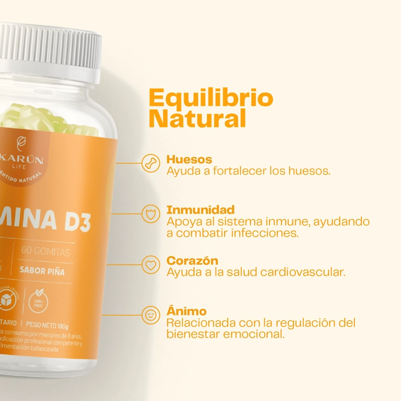 PACK GOMITAS VITAMINA D3 120 UNIDADES- 2 FRASCOS - 3