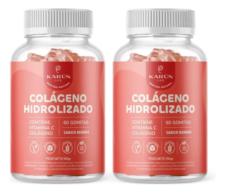 2 FRASCOS X 60UN | COLAGENO + VITAMINA C GOMITAS. - 1