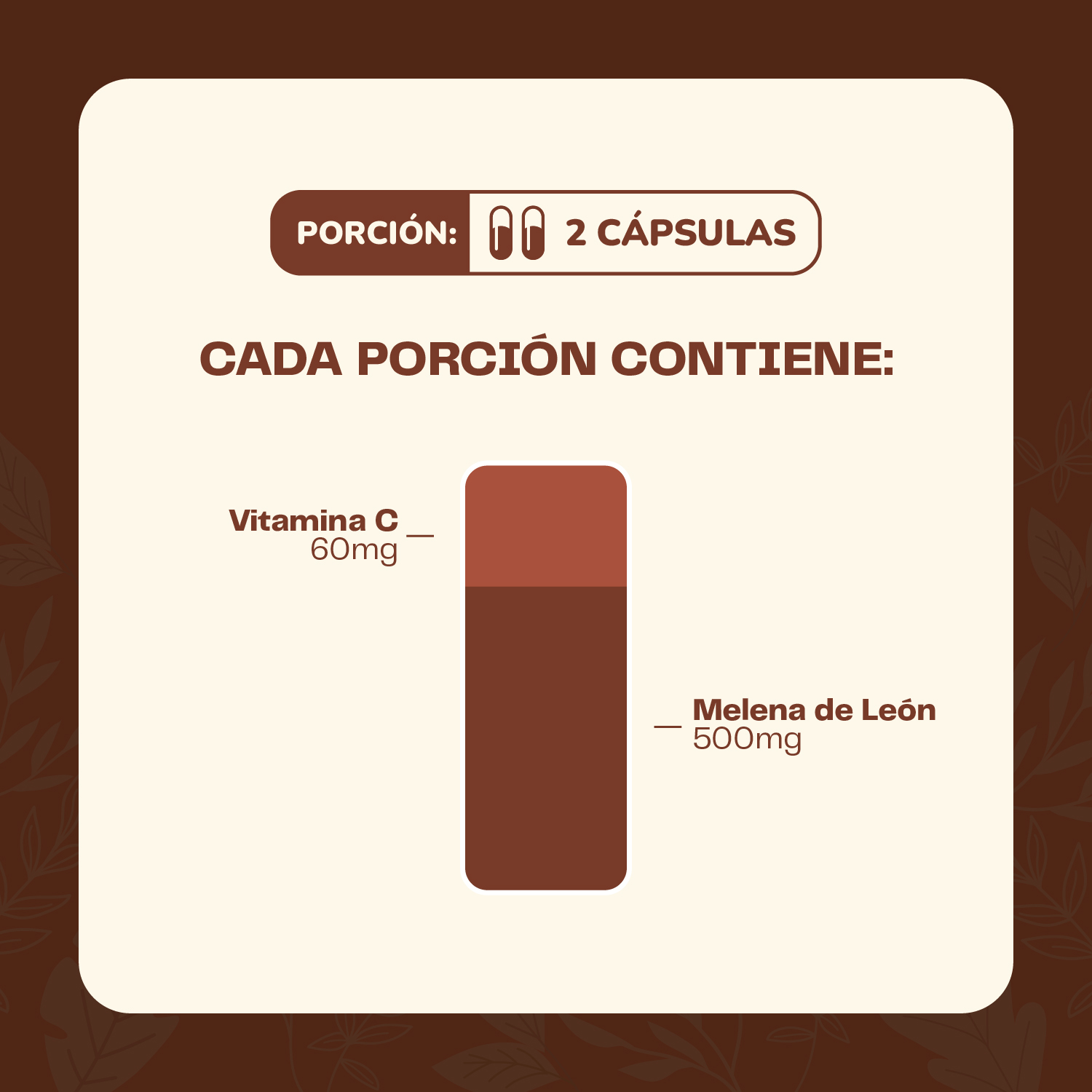 MELENA DE LEON HONGO 500MG - 120 CAPSULAS - MEMORIA - 5