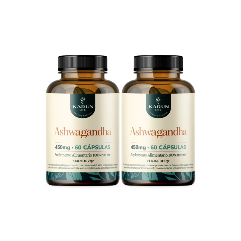 Pack X2 Ashwagandha 120 Capsulas Karun Life - 1