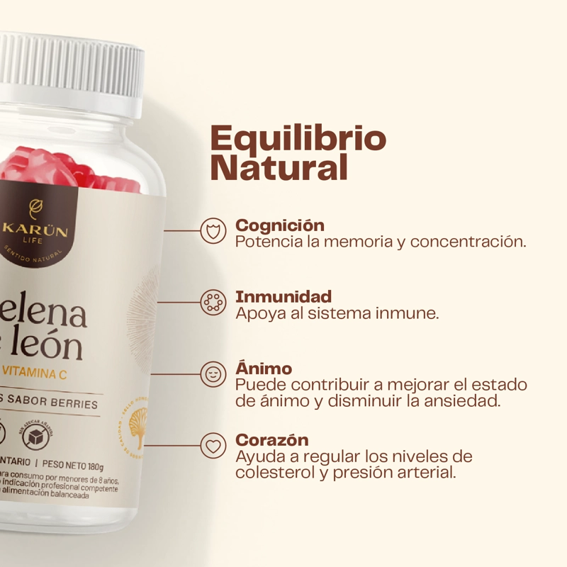 MELENA DE LEON HONGO - PACK 2 X GOMITAS 60 UNI - 3