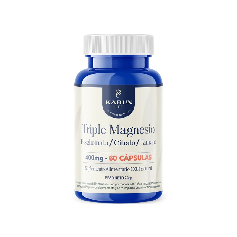 TRIPLE MAGNESIO BISGLICINATO, CITRATO , TAURATO 400MG 60 CAP - 1