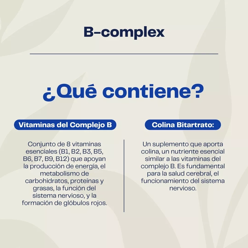 VITAMINAS DEL COMPLEJO B - 60 CAP - B COMPLEX - 3