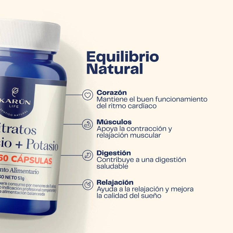 CITRATO DE MAGNESIO + CITRATO DE POTASIO 700MG - 60 CAP - 3