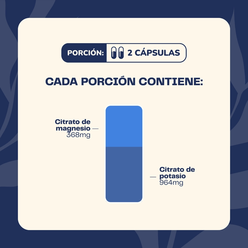 CITRATO DE MAGNESIO + CITRATO DE POTASIO 700MG - 60 CAP - 5