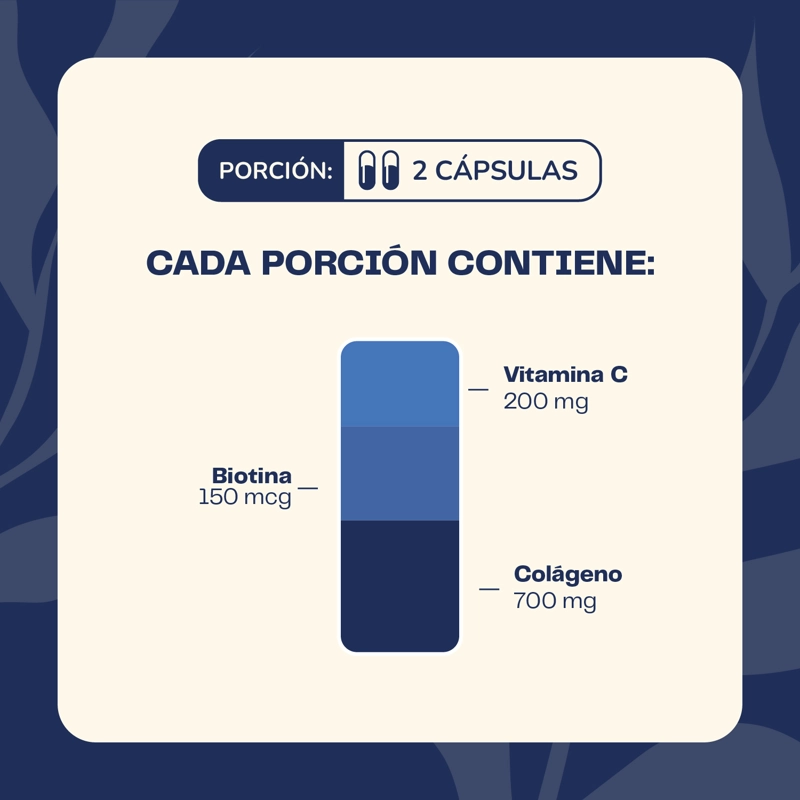BIOTINA + COLAGENO HIDROLIZADO + VITAMINA C 500MG 60 CAP - 5