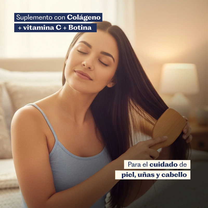 BIOTINA + COLAGENO HIDROLIZADO + VITAMINA C 500MG 60 CAP - 6