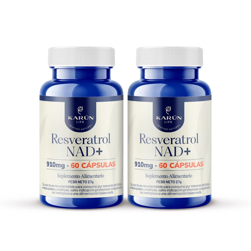 PACK DOBLE RESVERATROL NAD+ 120 CAPSULAS KARUN LIFE - 1