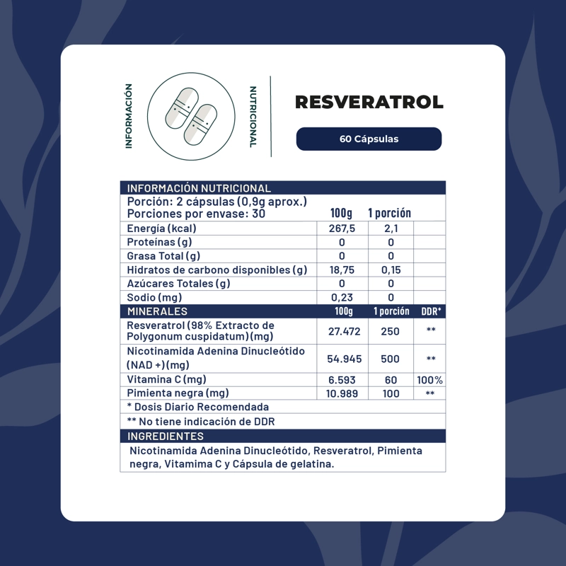 PACK DOBLE RESVERATROL NAD+ 120 CAPSULAS KARUN LIFE - 2