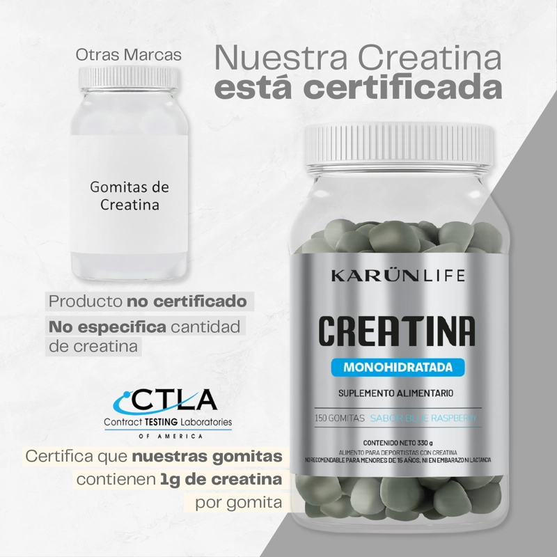 GOMITAS DE CREATINA MONOHIDRATADA 150 UN KARUN LIFE - 3