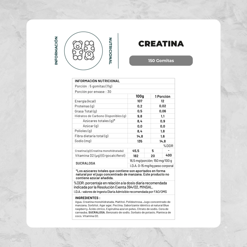 GOMITAS DE CREATINA MONOHIDRATADA 150 UN KARUN LIFE - 5