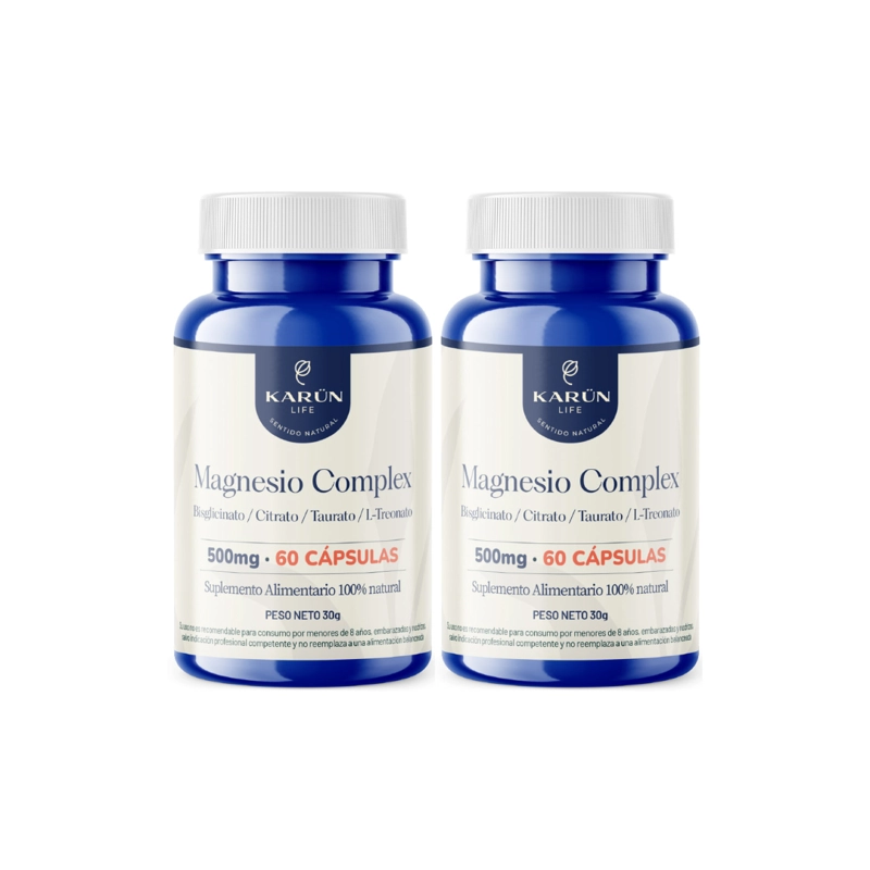 PACK X2 MAGNESIO COMPLEX 120 CAPSULAS KARUN LIFE - 1