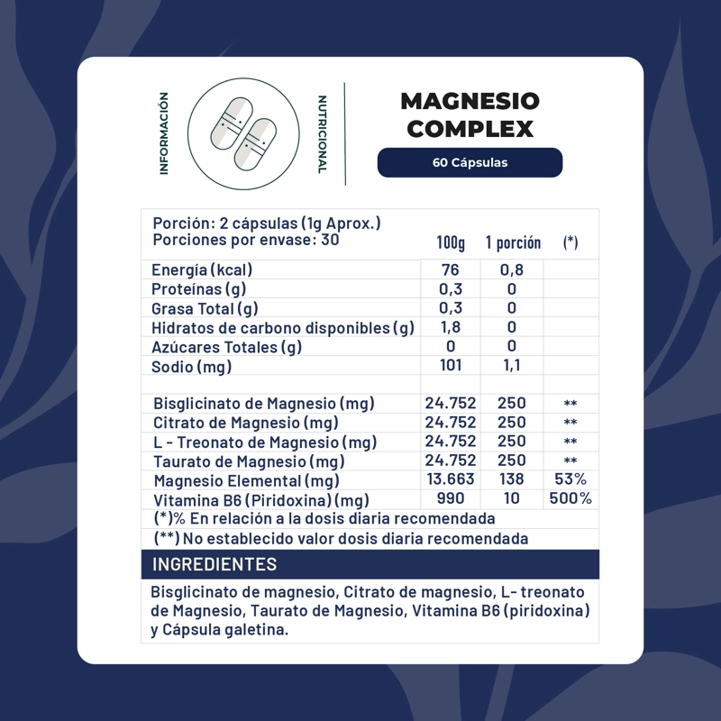PACK X2 MAGNESIO COMPLEX 120 CAPSULAS KARUN LIFE - 2