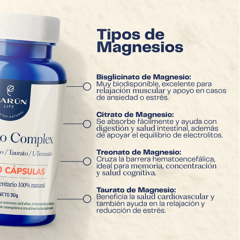 PACK X2 MAGNESIO COMPLEX 120 CAPSULAS KARUN LIFE - 3