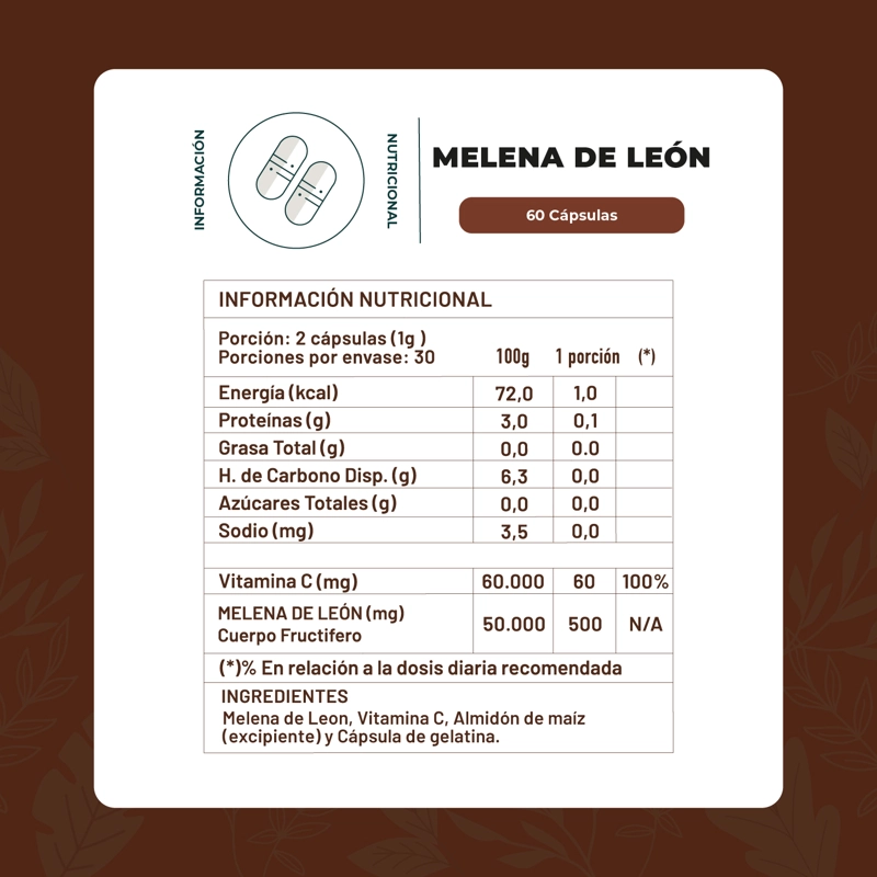 PACK MELENA DE LEON Y REISHI 120 CAPSULAS KARUN LIFE - 2