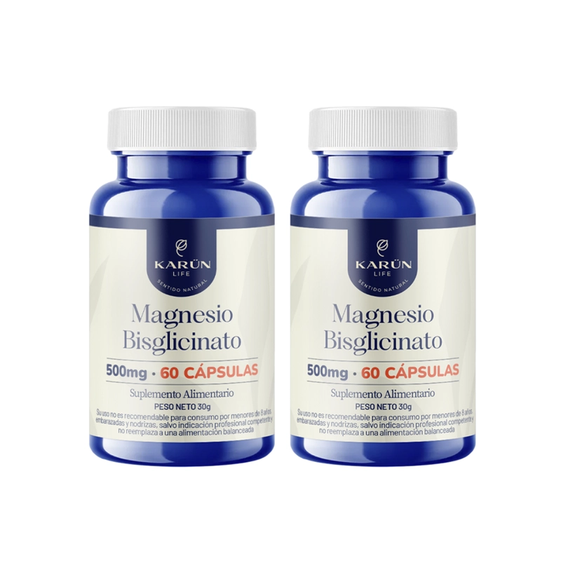 PACK X2 MAGNESIO BISGLICINATO 120 CAP KARUN LIFE - 1
