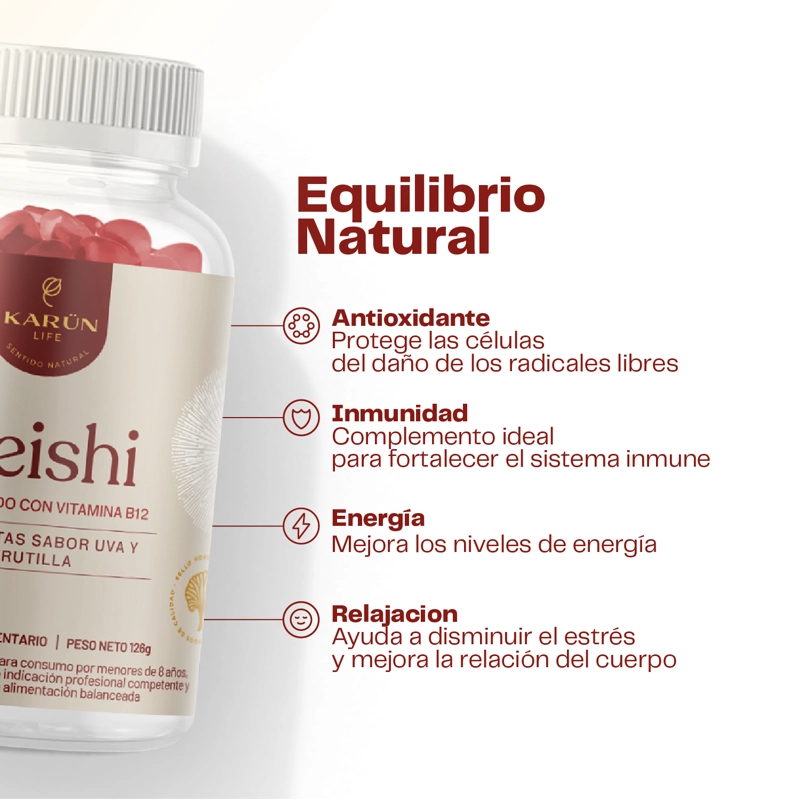 PACK X2 GOMITA REISHI 120 UN KARUN LIFE - 3