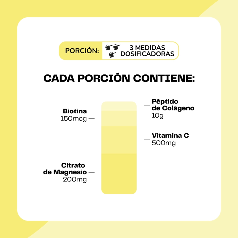PEPTIDOS DE COLAGENO + BIOTINA + VITAMINA C + MAGNESIO EN POLVO SABOR LIMON 325 G KARUN LIFE - 5