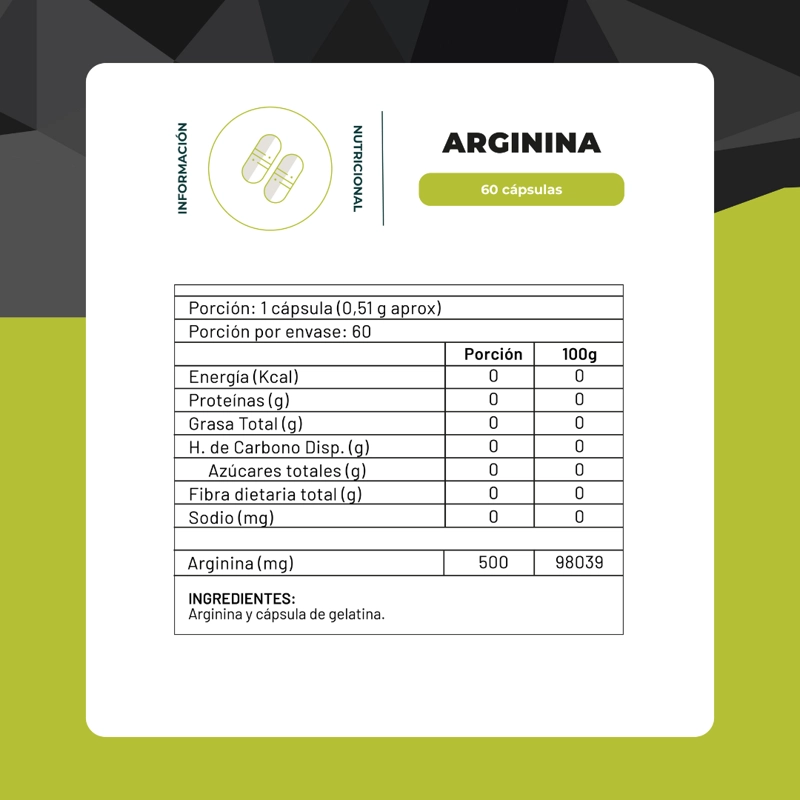 ARGININA 500 MG 60 CAP KARUN LIFE - 2