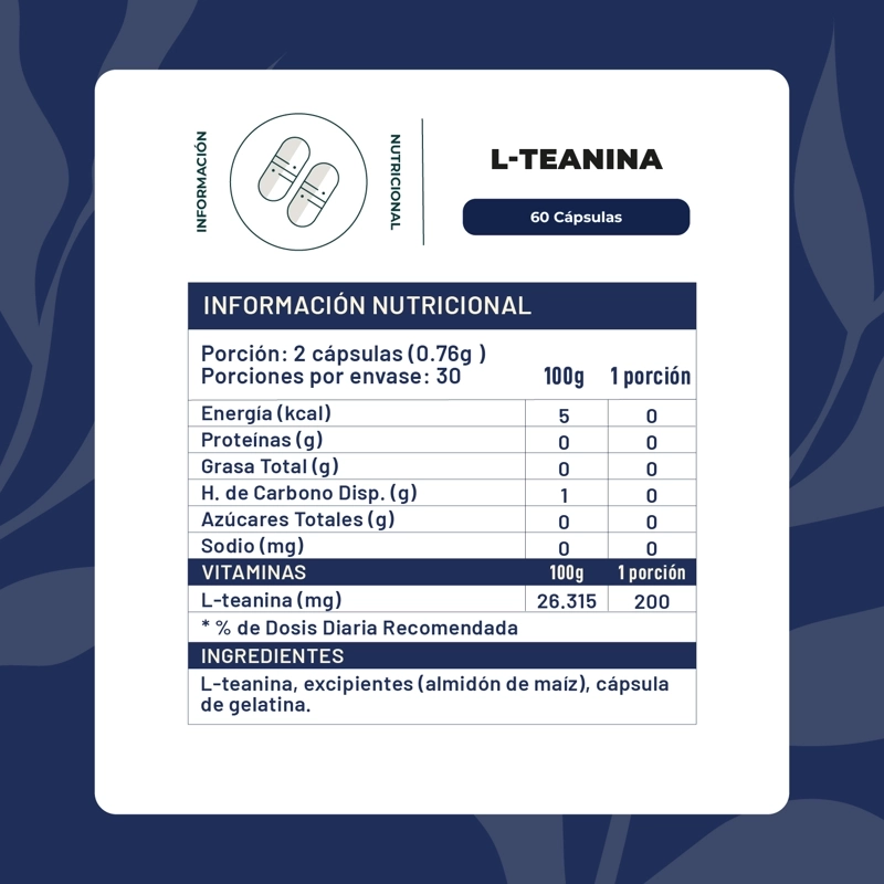 L- TEANINA 60 CAPSULAS KARUN LIFE - 2