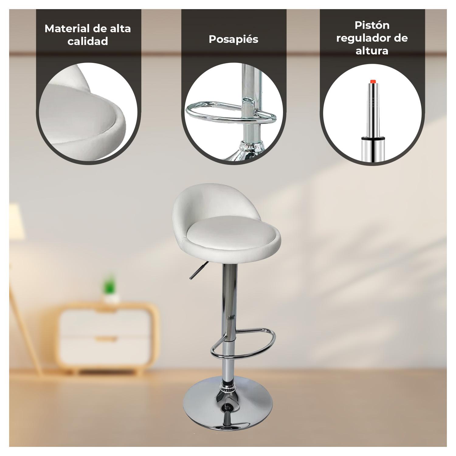 SILLA GLOBAL LATIN GROUP CUERO PACK 2 PISO BAR TABURETE - 2